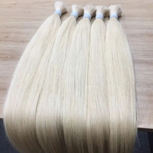 Extensions de cheveux en vrac de haute qualité au prix de gros 100 grammes 228 pouces double tirage couleur claire - Product Image 1