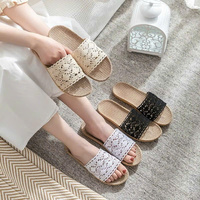 Sandal Platform Slip-On Sedge Straw untuk Wanita, Ramah Lingkungan, Sepatu Outdoor Vietnam oleh 99 Gold