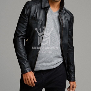 Dernière collection : Blouson en toile et cuir pour homme, design urbain, logo personnalisé, manches longues, col rabattable, haute qualité, style vintage, hiver - Product Image 5