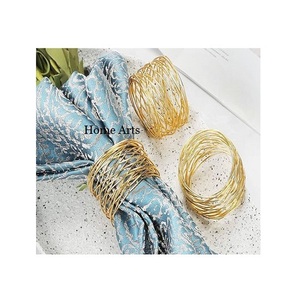 Ensemble de trois anneaux en papier de soie en fer maison hôtel et restaurant utilisation serviette anneaux de tissu pour la maison hôtel usage - Product Image 2