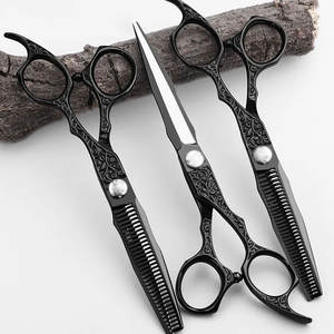 Tijeras para el cabello BARRACUDA 5 para diestros de 5,5 pulgadas, mango de cerámica de acero inoxidable de alta calidad, tijeras de peluquero baratas para cortar el cabello - Product Image 5