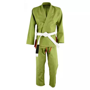 Uniforme de entrenamiento profesional de Jiu Jitsu Gi de algodón 100% para hombres y mujeres Kimono de Karate liso barato para N/W/BJJ/artes marciales - Product Image 4