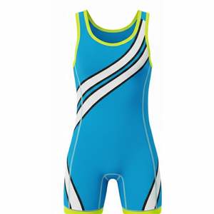 Dernier modèle de maillot de lutte sans bretelles à fermeture à pression en polyester et élasthanne, séchage rapide, respirant, confortable, vente en gros - Product Image 2