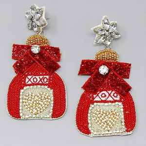 Boucles d'oreilles en or classique de style européen américain avec ensemble de mariage bleu doré Western Beaded Fashion Disponibilité en gros - Product Image 4