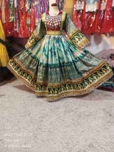 High demanded Vintage Afghan Kuchi Dress for <b>Girls</b> Hand Beaded Linen Cotton Silk Fabric Long Sleeves Regional <b>Clothing</b> - Product Image 2