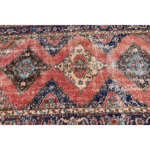 4.8x12.1 ft Vintage Turkish Rug, <b>Runner</b> Rug, <b>Red</b> Wool Rug - Product Image 5