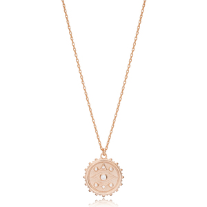 Delicate Medallion Eye Design <b>Necklace</b> Turkish Wholesale Handmade 925 Sterling Silver Jewelry - Product Image 4