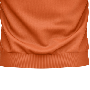OEM Custom Cotton Solid Pattern Pullover <b>Sweatshirt</b> Orange Embossed <b>Half</b> <b>Zip</b> Winter Fleece Embroidered Applique <b>Men's</b> <b>Sweatshirt</b> - Product Image 6