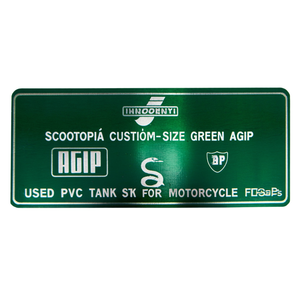 Pegatina de PVC para Tanque de Motocicleta Scootopia, Personalizada, Verde, con Diseño AGIP, para Solapas de Motocicleta - Product Image 2