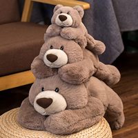 Peluche Panda lestée, adorable panda brun, peluche super douce, coussin anti-stress