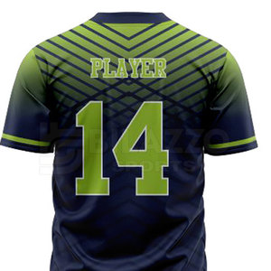 Nueva llegada Ropa deportiva Nombre del equipo personalizado Impreso 100% Tela de poliéster Mejor precio Botón de béisbol Jersey - Product Image 6