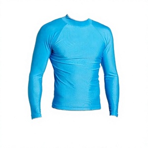 เสื้อแรชการ์ดแขนยาวสีน้ำเงินสำหรับผู้ชาย แห้งเร็ว ผลิตจากโพลีเอสเตอร์ ป้องกันแสงแดดได้เต็มตัว - Product Image 1