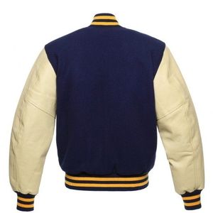 OEM diseño béisbol Vintage Letterman chaqueta de invierno lana cuerpo cuero mangas Varsity chaqueta para hombres - Product Image 6