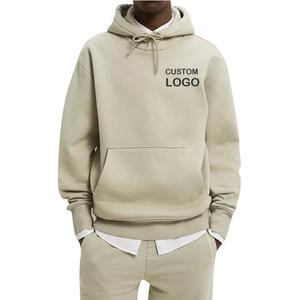 Sweat à capuche pour homme en coton molletonné, style vintage, coupe ample, fermeture éclair intégrale, épaules tombantes, style streetwear d'hiver - Product Image 6