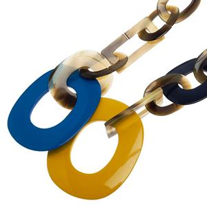 Cuerno de búfalo artesanal y madera lacada Collar de cuerno de búfalo natural Producto indio hecho a mano - Product Image 1