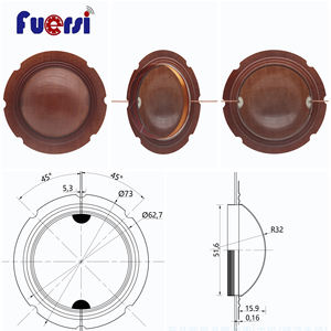 Altavoz de bobina de voz de 51,6mm de diámetro interior, sirena de diafragma fenólico de resina, bocina de Tweeter, piezas de unidad de controlador de altavoz de sonido de Audio - Product Image 3