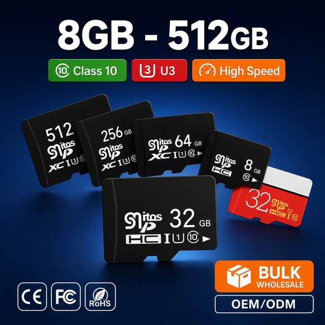 OEM TF SD Memory Cards 8GB 16GB 32GB 64GB 128GB 256GB 512GB High Speed Plastic Micro Storage Card Bulk Wholesale