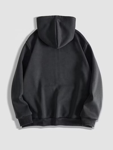 Nouveau modèle de sweat à capuche unisexe en coton, à manches longues, coupe ajustée, couleur unie, avec fermeture éclair, logo personnalisé, pour homme, collection automne, vente en gros - Product Image 2