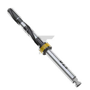 Taladro recto DNT Irrigado externo de 02,5mm, hecho de acero inoxidable con código amarillo, taladro dental recubierto de DNT - Product Image 3