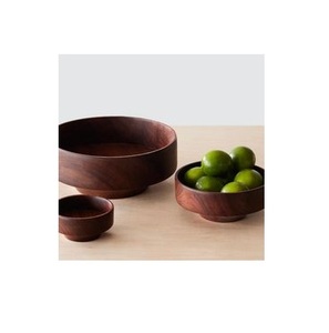 Bol à salade décoratif de luxe en bois avec finition naturelle polie, bol à fruits artisanal haut de gamme pour les dîners de mariage - Product Image 1