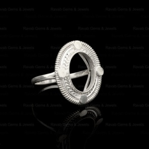 Top Selling 925 Silver Cocktail <b>Ring</b> 8x10mm Oval High Quality Semi Mount Blank Bezel Setting <b>Ashes</b> Jewelry Findings Components - Product Image 6