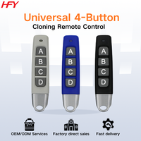 Control Remoto Universal de Metal de 4 Botones con Frecuencia 433 para Alarma de Seguridad, Puerta Eléctrica y Controles de Persianas de Garaje