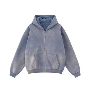 Sudadera con Capucha para Hombre, Estilo Casual, Lavado Ácido, Poliéster/Algodón, Invierno, Manga Larga, Impermeable y Transpirable - Product Image 1