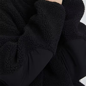 Autumn Winter Men's <b>Wool</b> Jacket Sherpa Fleece Long Regular Sleeves Embroidered Design Customizable Wholesale Adjustable Regular - Product Image 5