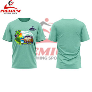 Camiseta Vintage de manga corta de verano para hombre alto, camiseta de hombre personalizable informal de punto con empalme de impresión Digital - Product Image 6