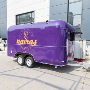 ORANGE-Caravane mobile pour pizzas RV violette BBQ Food Truck Fashion Food Van Entreprise Meilleure vente à vendre - Product Image 3