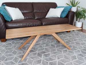 Handcrafted Solid Wood <b>Midcentury</b> Modern <b>Coffee</b> <b>Table</b> With Sleek Rectangular Design Customizable Living Room Accent Furniture - Product Image 4