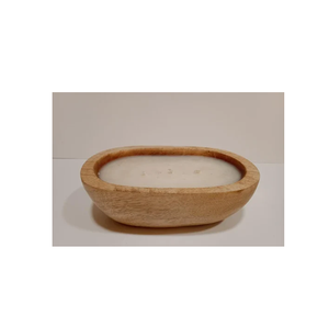 Bougie à pâte en bois bol arbre de noël pour la fabrication de bougies bol à pâte de forme ronde bol personnalisé en gros - Product Image 1