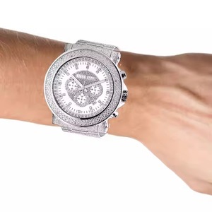 Montre moderne de luxe en acier inoxydable avec diamants Moissanite Approvisionnement direct en usine pour anniversaire Prix d'exportation - Product Image 2