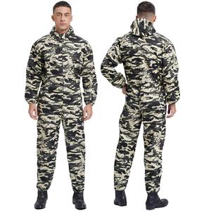 Uniforme mecánico unisex Overoles de algodón para hombres con bolsillos grandes Mono con capucha a prueba de polvo Peto para trabajadores del taller - Product Image 4