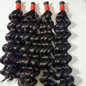 ลดกระหน่ำ! ผมมนุษย์บริสุทธิ์จำนวนมากขายส่งผมดิบจากเวียดนามผมดิบที่ยังไม่ผ่านกระบวนการผมดิบหยิกลึก6-32" - Product Image 1