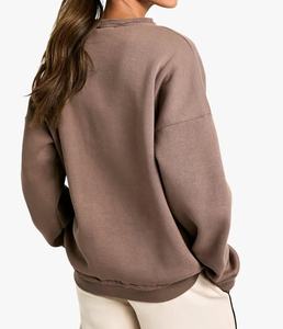 Unisex Winter Crewneck <b>Sweatshirt</b> Front Casual Solid Knitted Printed 100%Cotton Heavyweight <b>Vintage</b> Oversize Long Sleeves - Product Image 5