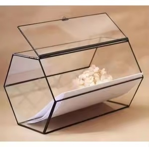 Boîte à bijoux antique en laiton biseauté en verre décoratif pour la maison et la décoration de stockage de bijoux en vrac pour l'exportation - Product Image 6