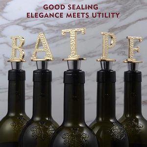 Gold Letter T Prosecco <b>Wine</b> Bottle Stopper Reusable Leak-Proof Accessory With Keep-Fresh Standard Gift for <b>Wine</b> Lovers - Product Image 4