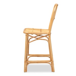 Chaise de bar en rotin naturel de conception moderne faite à la main tabouret en rotin durable à dossier haut pour dîner Restaurant café hôtel décor à la maison - Product Image 2