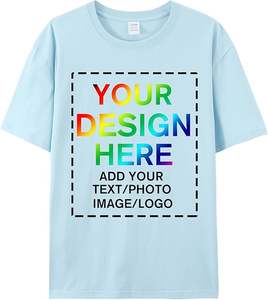 Camiseta informal deportiva de verano para hombre, 220gsm, algodón, manga corta, transpirable, holgada, Color sólido, camisetas digitales - Product Image 6