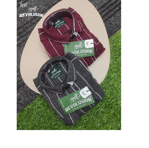 Chemise à manches longues pour hommes de qualité supérieure Style Vintage Grindal Checks Pattern Texture confortable pour le travail Voyage Casual Wear - Product Image 6