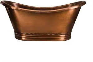 La Mayoría de venta de bañera de doble zapatilla independiente de 71 pulgadas hecha en cobre puro para la venta de exportación de la India - Product Image 4