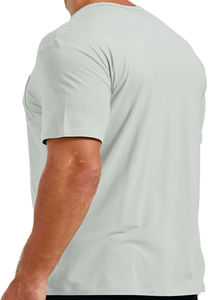 Camiseta informal de algodón para hombre con tejido de punto de ajuste cómodo y transpirable con bolsillo para mujer Diseño de timbre - Product Image 5