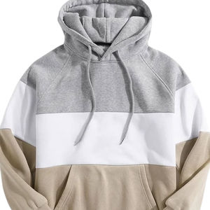 Sweat à capuche uni surdimensionné pour hommes en coton épais mélangé Vêtements de rue d'hiver Service OEM personnalisé Sweats à capuche pleine longueur à motif solide - Product Image 2