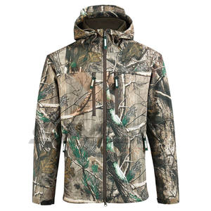 Veste softshell de sports de plein air avec logo personnalisé pour hommes vêtements de sports d'hiver imperméables avec motif imprimé pour la chasse à l'escalade - Product Image 1