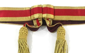 Fajas y cinturones ceremoniales OEM, venta al por mayor, faja uniforme, cinturón de cintura, faja roja con borlas, hecho a mano por Hamza Badges - Product Image 6