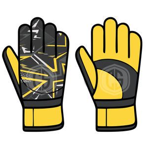 Nouveauté Gants de gardien de but à découpe négative et design géométrique, Gants de football en latex pour une performance par tous les temps - Product Image 1