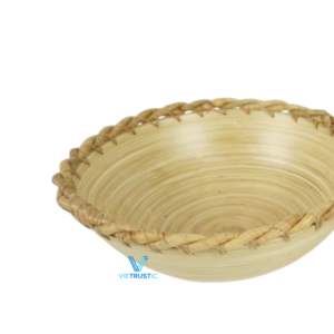 Bol en bambou filé écologique mélange de coton bol de service fait à la main Style rustique cuisine vaisselle accessoires de salle à manger - Product Image 5