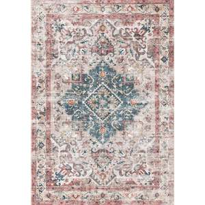 Vintage Washable <b>Flat</b> Weave <b>Rug</b> for Living Room Hallway Large Areas-Machine Made Fur Material Rectangle Puzzle Pattern - Product Image 1