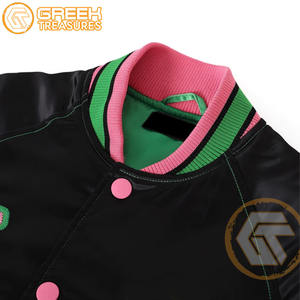 Personalizado Alpha | Kapa Sublimado Satén Bordado Varsity Jacket Sorority Alta calidad Transpirable Alpha Greek Apparels - Product Image 3